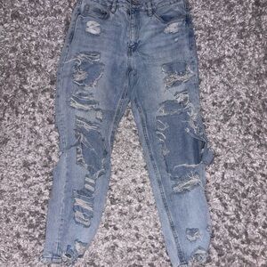 refuge Distressed Light Blue Boyfriend Jeans